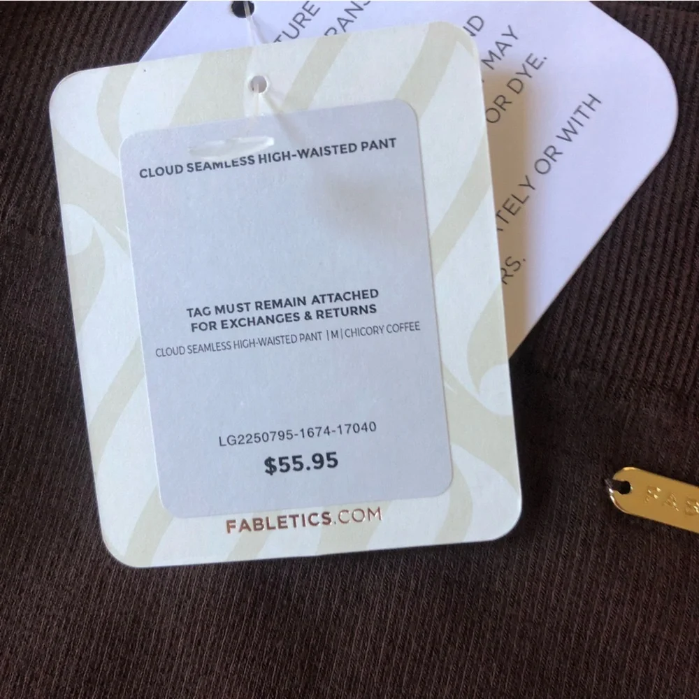 Fabletics Cloud Seamless High-Waisted Pant Chicory Coffee M NWT in packaging_6